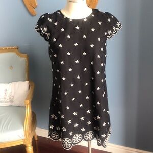 New Look black short sleeves eyelet embroidered short sleeves mini dress